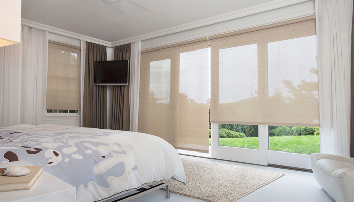 Coverings for sliding glass doors