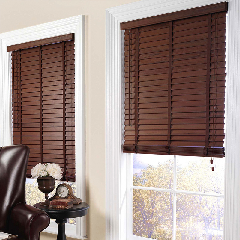 Natural wooden blinds